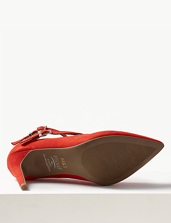 Stiletto Heel Multi Strap Pointed Court Shoes