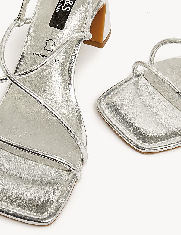 Leather Strappy Statement Sandals
