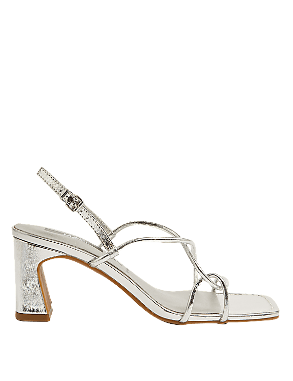 Leather Strappy Statement Sandals