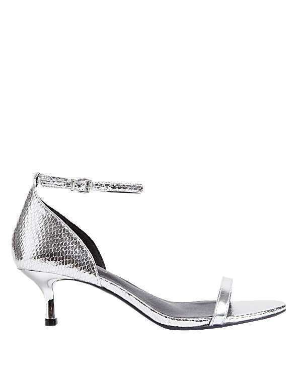 Ankle Strap Kitten Heel Sandals