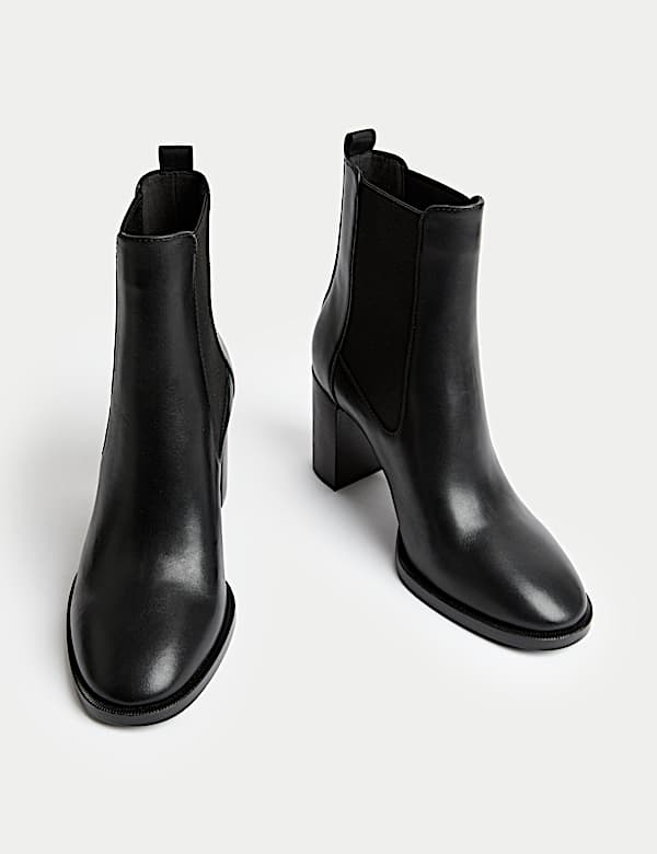 מגפוני צ'לסי מעור עם עקב בלוק - IL