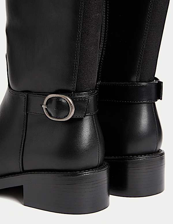 Buckle Knee High Riding Boot - PT