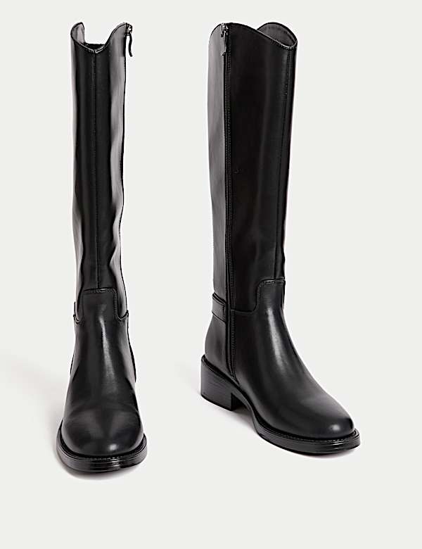 Buckle Knee High Riding Boot - PT
