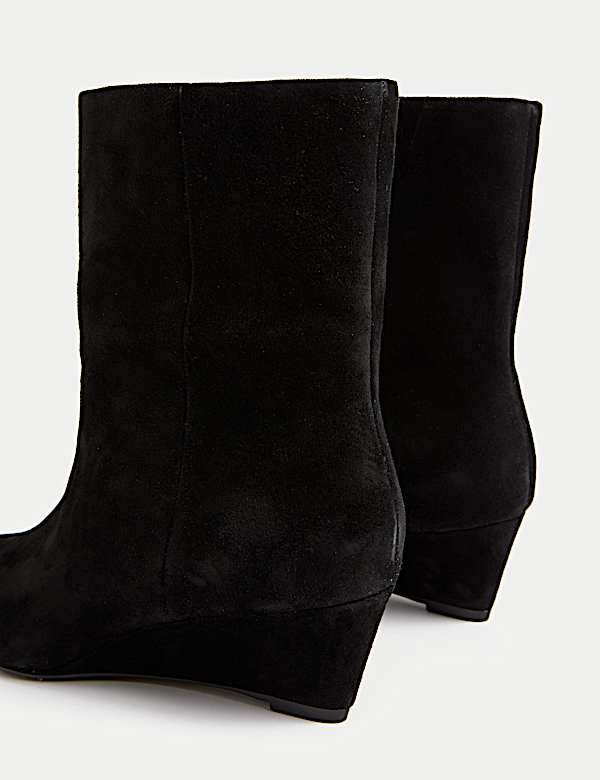 מגפונים מחודדים מבד זמש עם עקב רוקי - IL