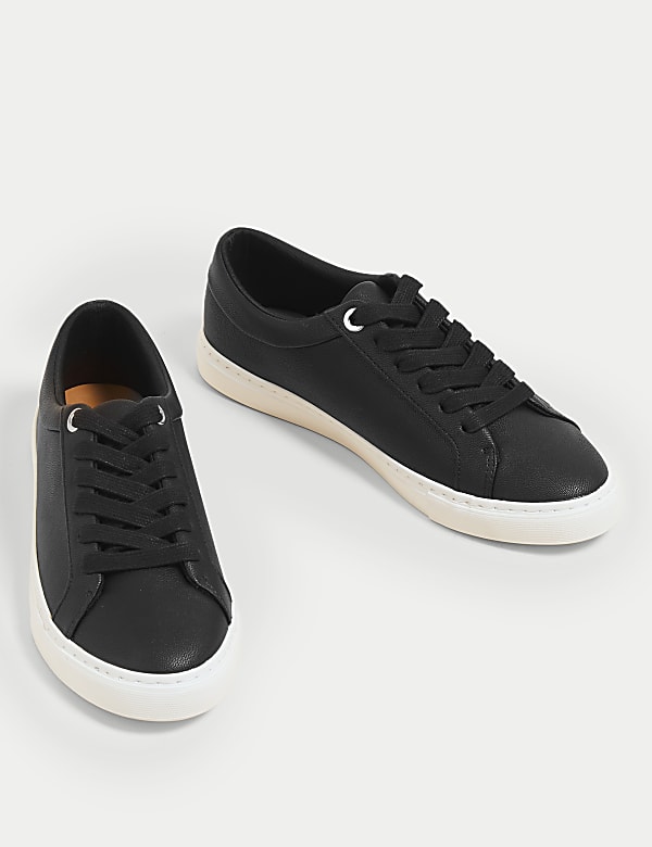 Lace Up Eyelet Detail Trainers - HK