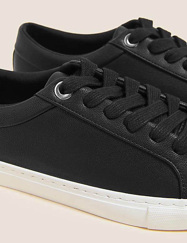 Lace Up Eyelet Detail Trainers