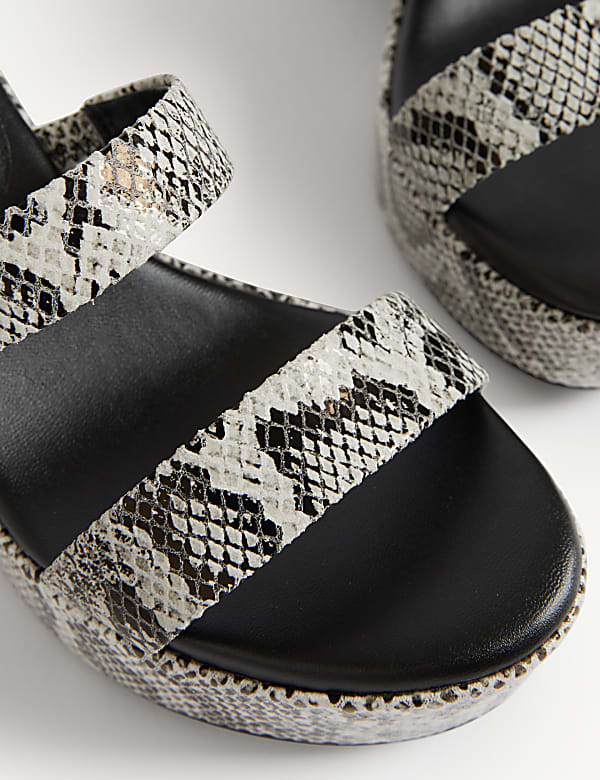 Leather Strappy Platform Sandals