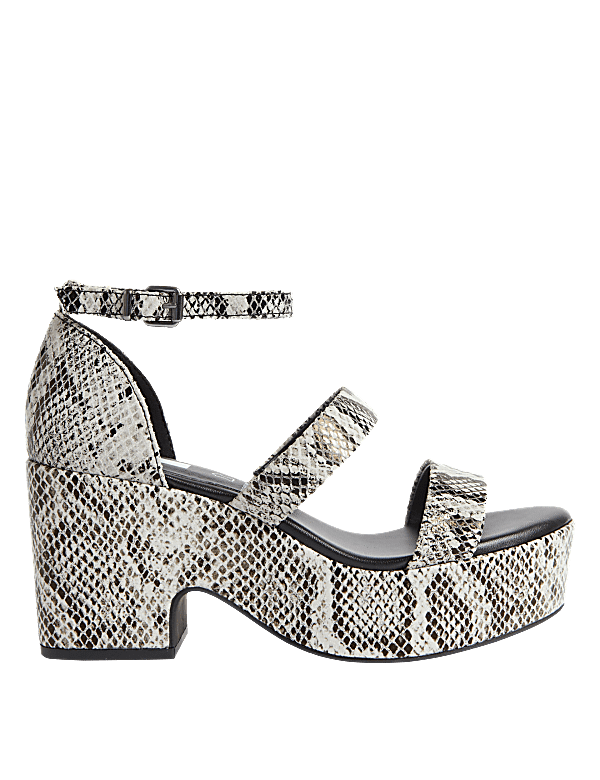 Leather Strappy Platform Sandals