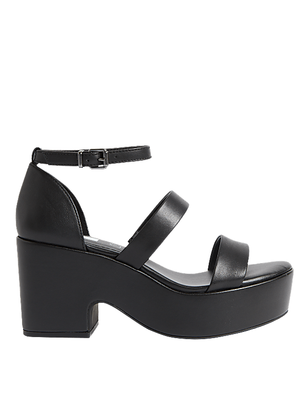 Leather Strappy Platform Sandals