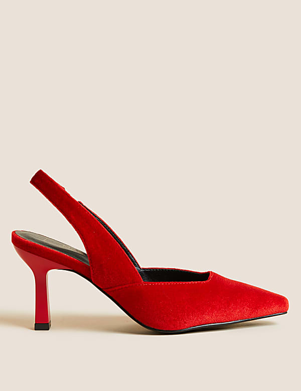 Buy Velvet Stiletto Heel Slingback Shoes at Marks Spencer