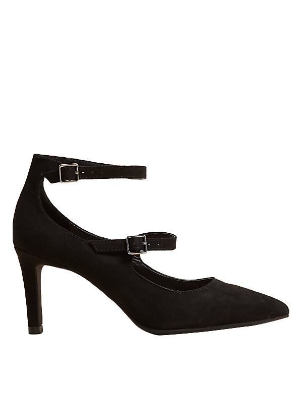 Strappy Pointed Court Shoe
