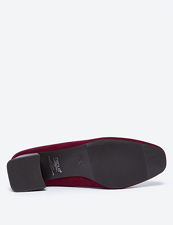 Square Toe Block Heel Court Shoes