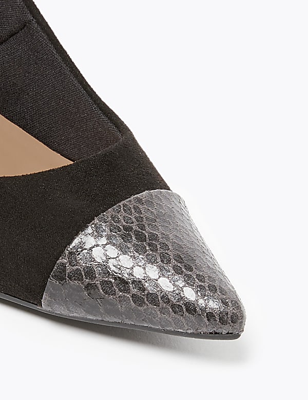 Kitten Heel Pointed Court Shoes