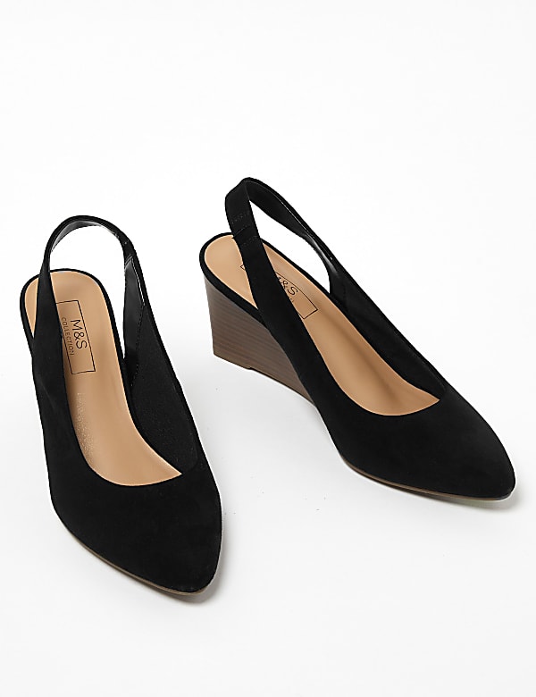 Slingback wedge shoes discount