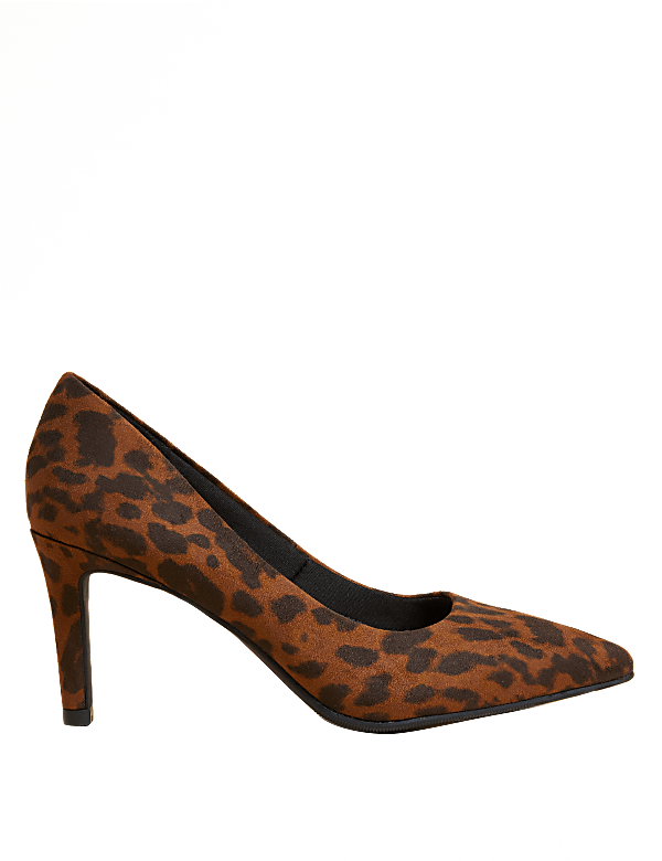 Leopard Print Stiletto Heel Court Shoes