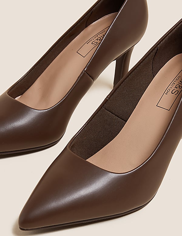 Stiletto Heel Pointed Court Shoes