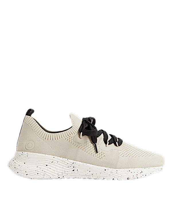 Knitted Lace Up Trainers