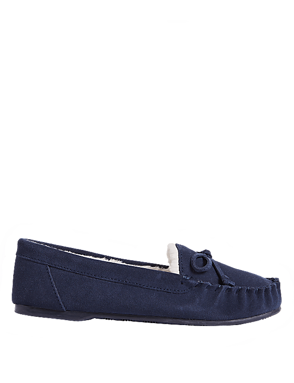 Suede Moccasin Slippers with Freshfeet™