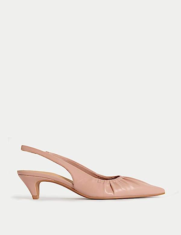Slip On Kitten Heel Pointed Slingback Shoes - US