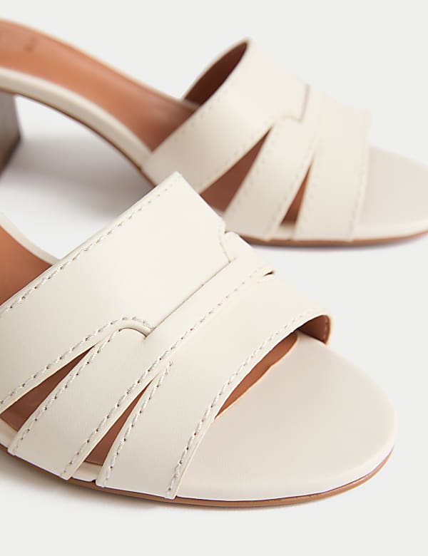 Wide Fit Block Heel Mules - US