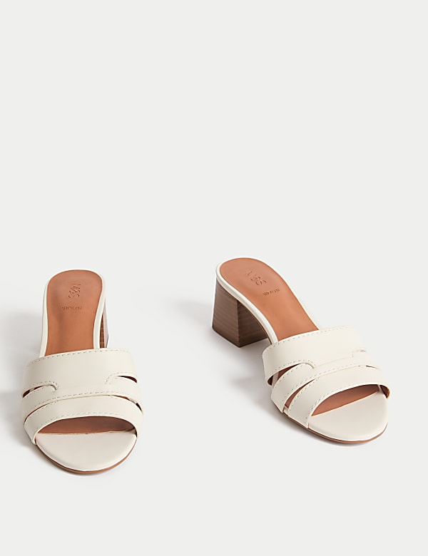 Wide Fit Block Heel Mules - US