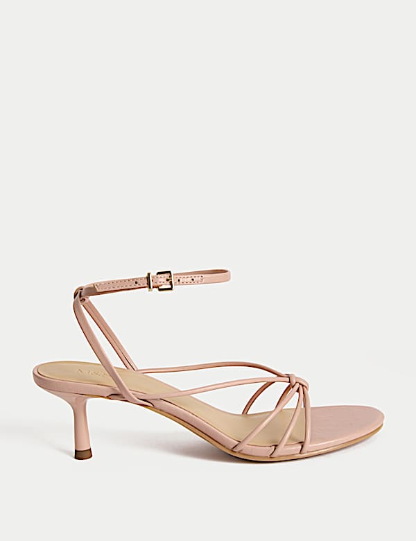 Buckle Strappy Stiletto Heel Sandals - MV