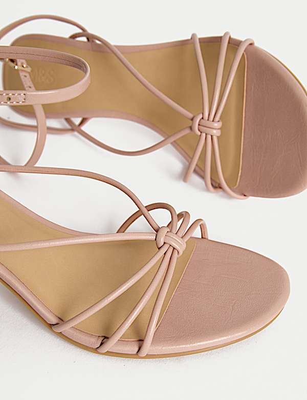 Buckle Strappy Stiletto Heel Sandals - SI