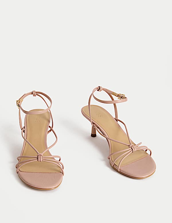 Buckle Strappy Stiletto Heel Sandals - SI