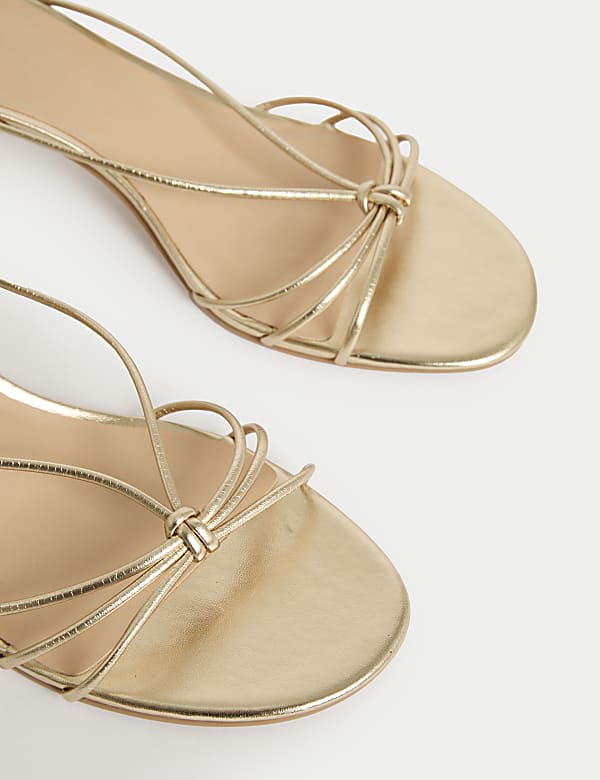 Buckle Strappy Stiletto Heel Sandals - SI