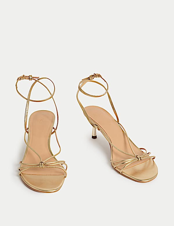 Buckle Strappy Stiletto Heel Sandals - SI