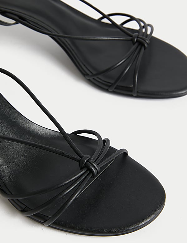 Buckle Strappy Stiletto Heel Sandals - AL