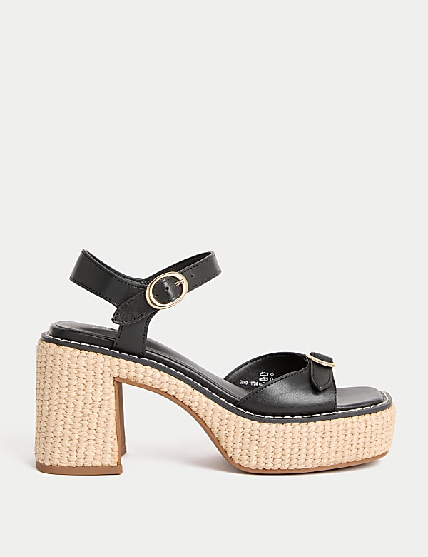 Buckle Platform Sandals - NL