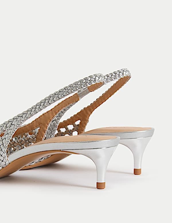 Zapatos con dise&ntilde;o de tejido, tac&oacute;n kitten y sin tal&oacute;n - ES