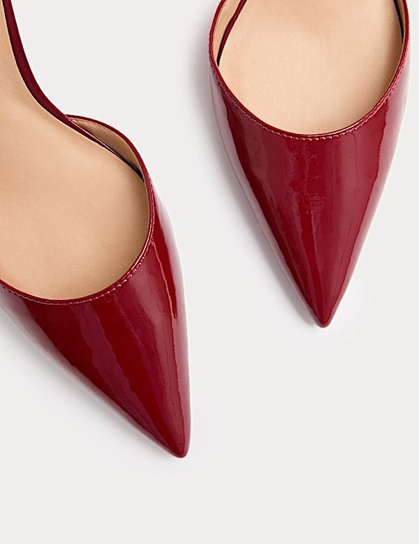 Ankle Strap Kitten Heel Pointed Court Shoes - US