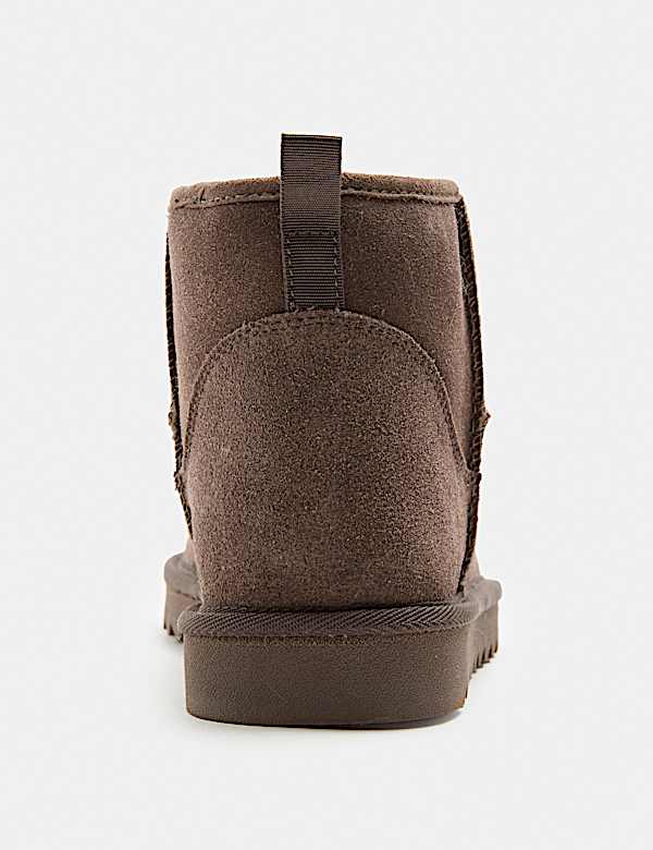 Suede Flatform Slipper Boots - AU