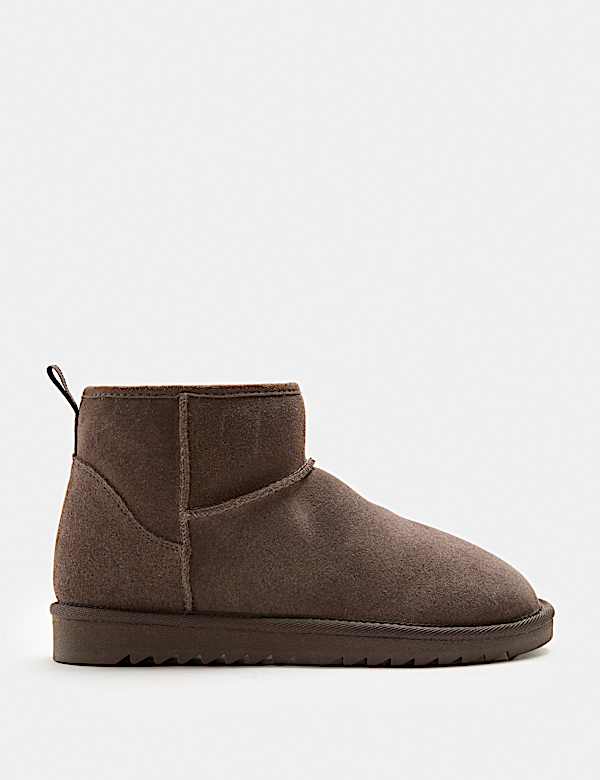 Suede Flatform Slipper Boots - AU