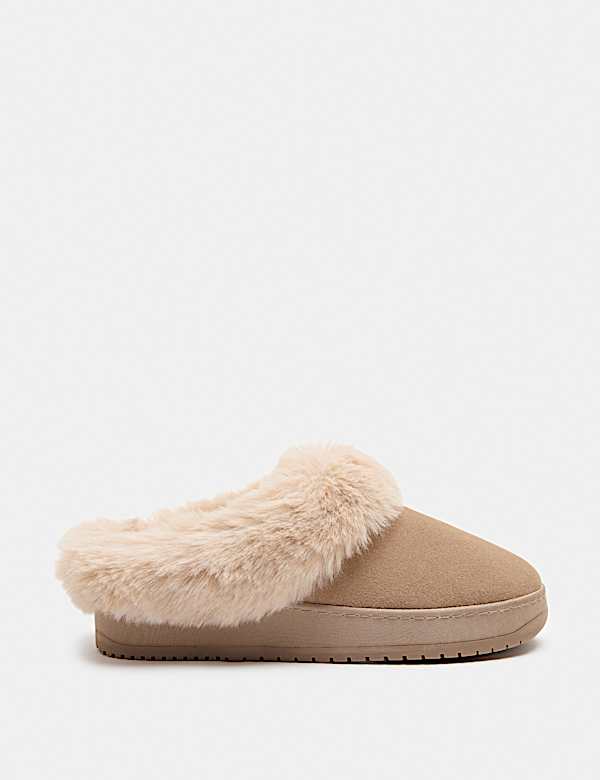 Suede Round Toe Slipper Boots - US