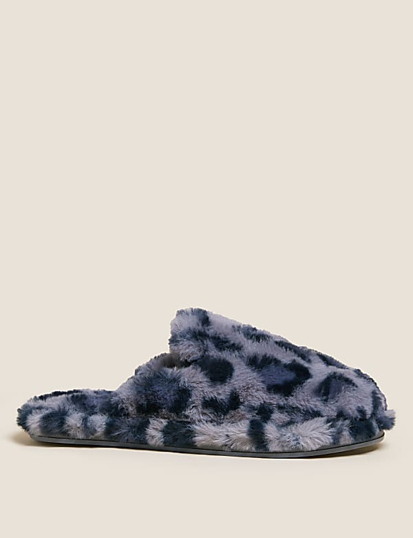 Παντόφλες-mules με animal print - GR
