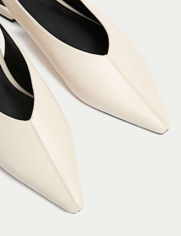 Flat Pointed Slingback Shoes - NZ