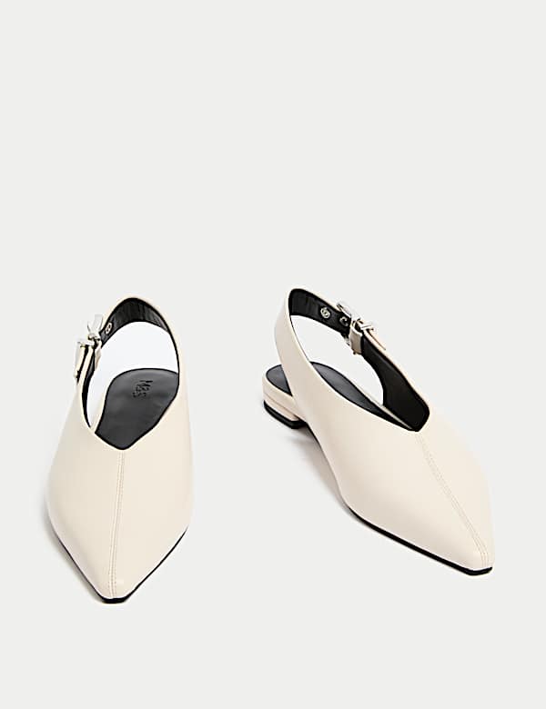 Flat Pointed Slingback Shoes - NZ
