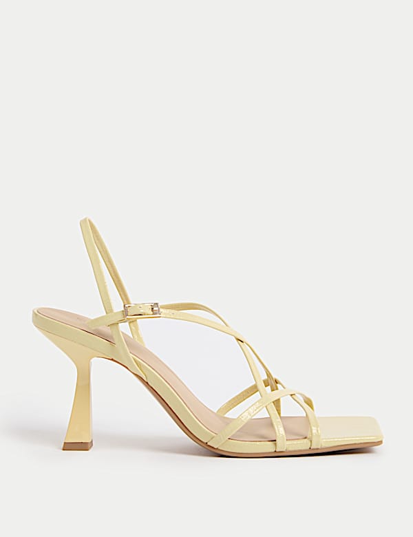 Strappy Stiletto Heel Square Toe Sandals - AU