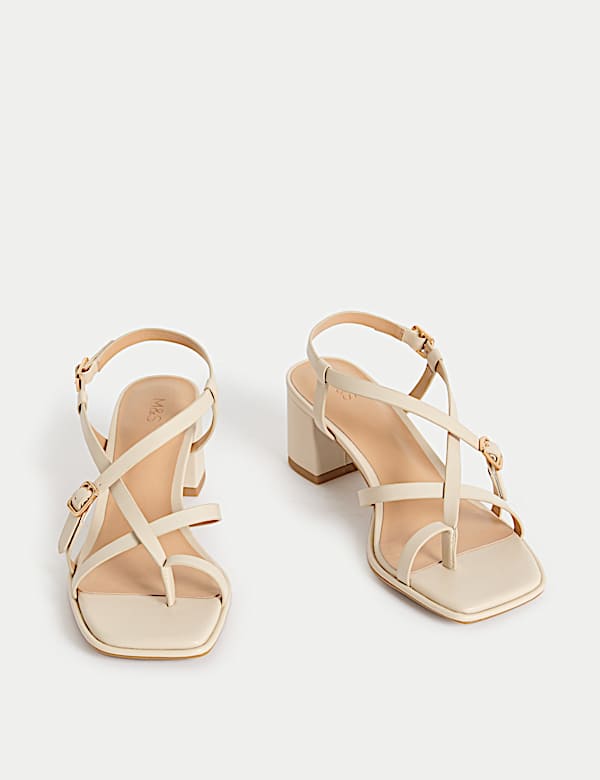 Buckle Block Heel Sandals - ID