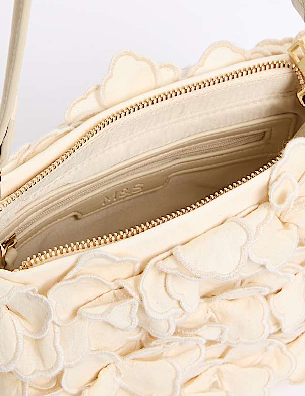 Organza Flower Corsage Block Heel Sandals - NZ