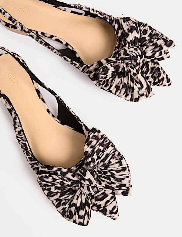 Leopard Print Flat Slingback Shoes - MX