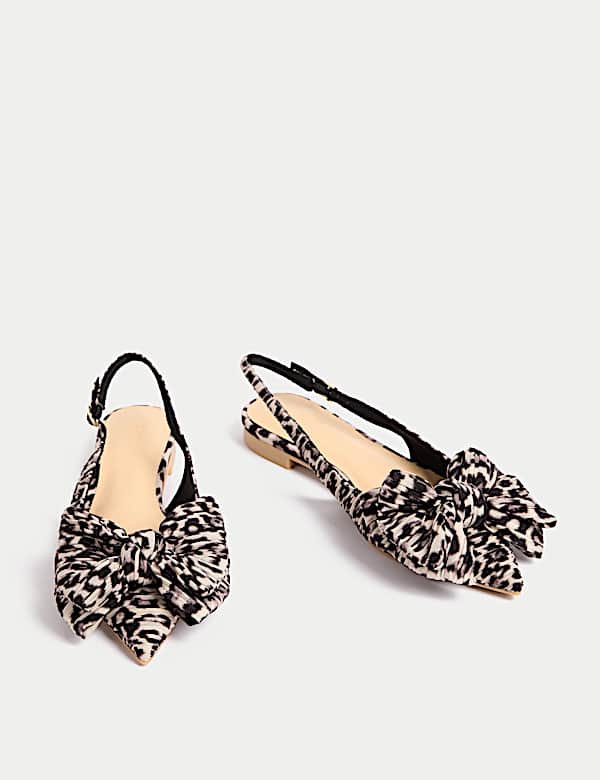 Leopard Print Flat Slingback Shoes - MX