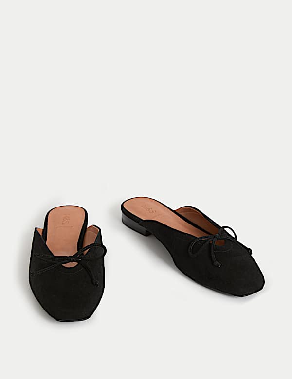 Suede Slip On Flat Ballet Pumps - EE
