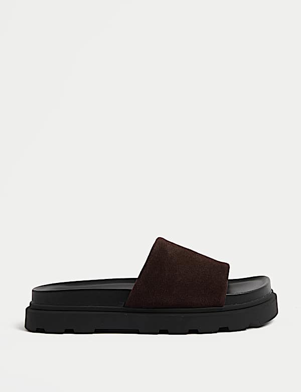 Suede Chunky Flatform Mules - DE