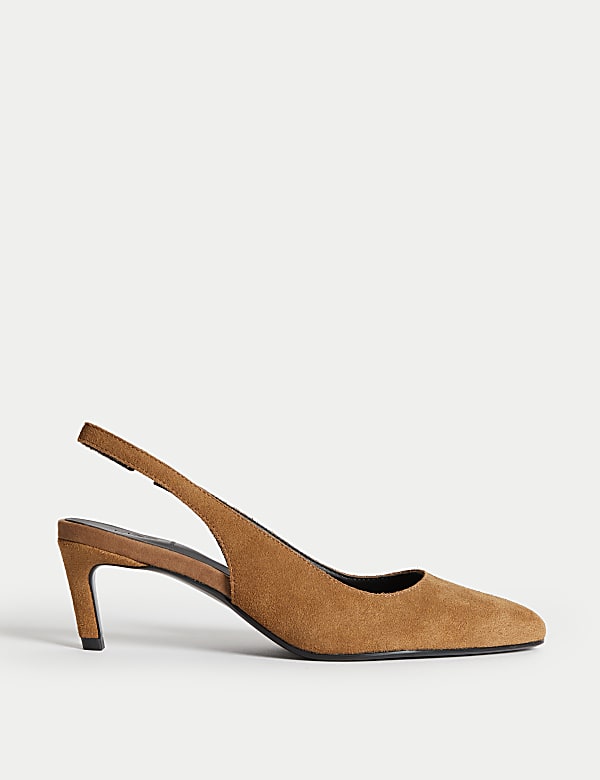 Suede Stiletto Heel Court Shoes - CH