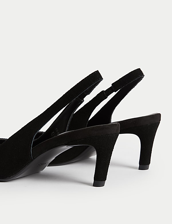 Suede Stiletto Heel Court Shoes - DK