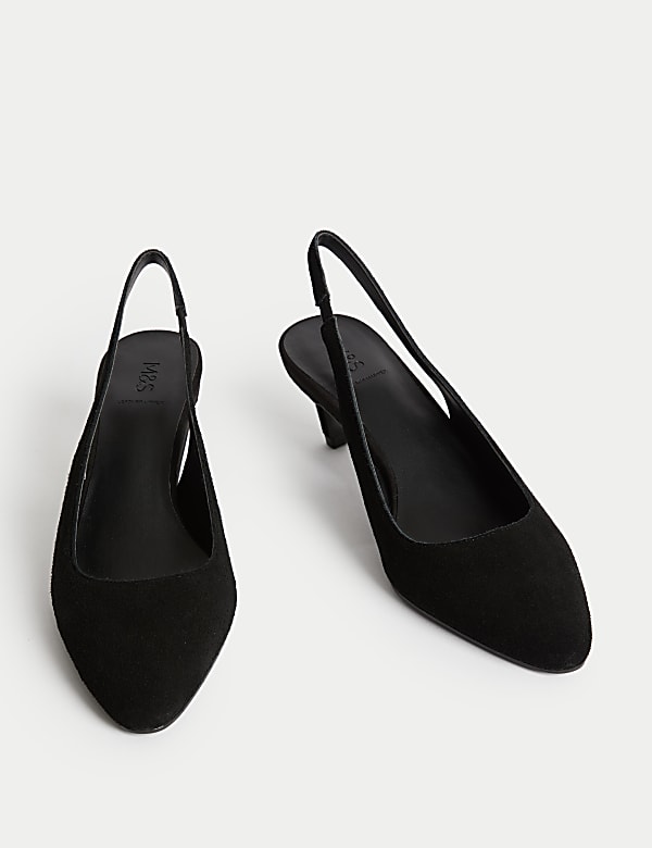 Suede Stiletto Heel Court Shoes - DK